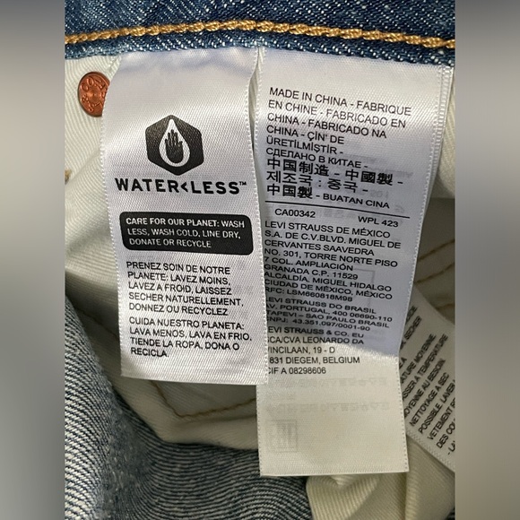 Levi’s Premium 50s Distressed Selvedge Straight Jeans ‘Blue’ (size mens W32xL30) - Picture 9 of 14